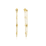 Gold Bohemia Chain Stud Earrings
