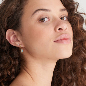 Berry Enamel Gold Stud Earrings