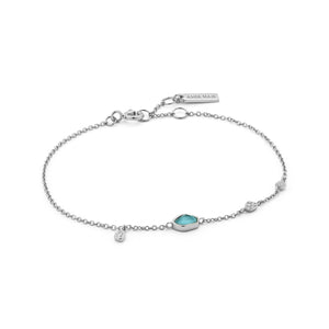 
            
                Load image into Gallery viewer, Turquoise Discs Silver Bracelet
            
        