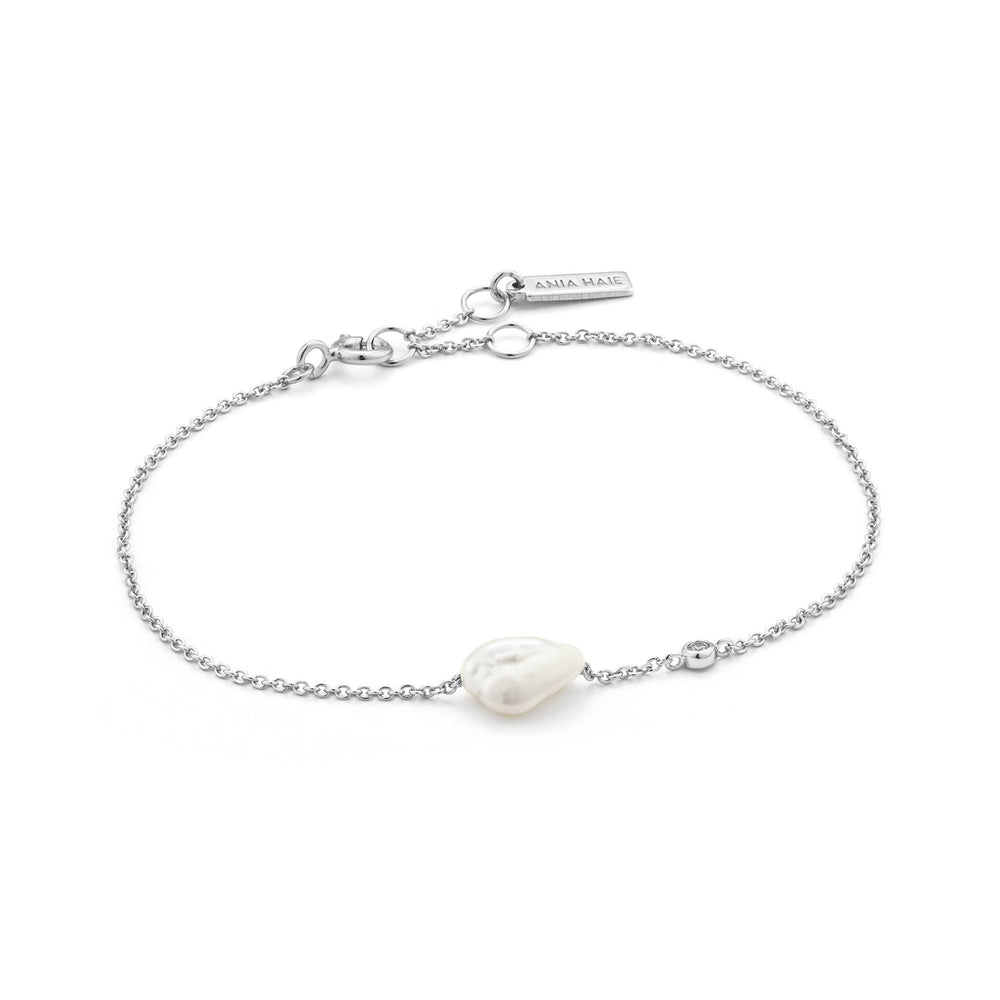 
            
                Load image into Gallery viewer, Silver Pearl Bracelet
            
        
