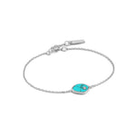 Silver Tidal Turquoise Bracelet