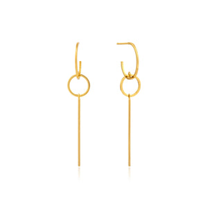
            
                Load image into Gallery viewer, Gold Modern Solid Drop Earrings
            
        
