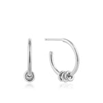 Silver Modern Hoop Earrings