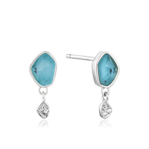 
            
                Load image into Gallery viewer, Turquoise Drop Silver Stud Earrings
            
        