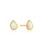 Opal Colour Gold Stud Earrings