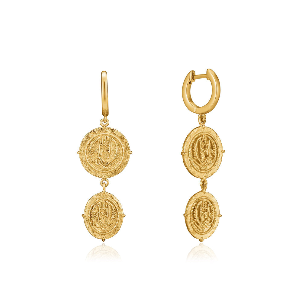 Gold Axum Mini Hoop Earrings