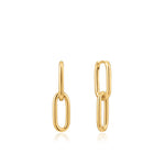 Gold Cable Link Earrings