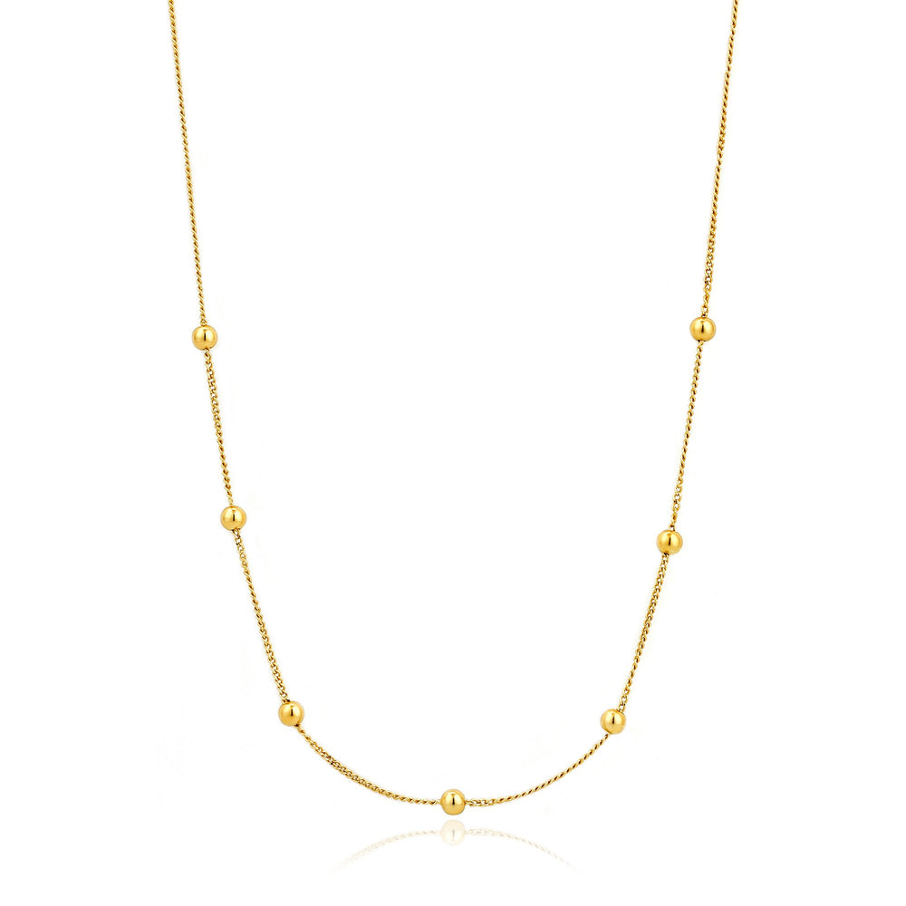 Gold Modern Beaded Necklace