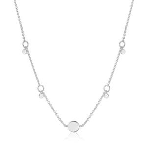 
            
                Load image into Gallery viewer, Silver Geometry Drop Discs Necklace
            
        