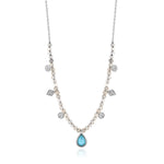 Turquoise Labradorite Silver Necklace