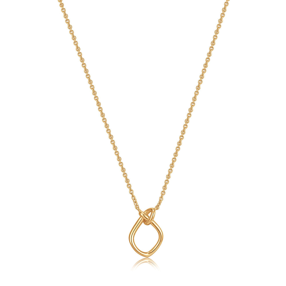 
            
                Load image into Gallery viewer, Gold Knot Pendant Necklace
            
        
