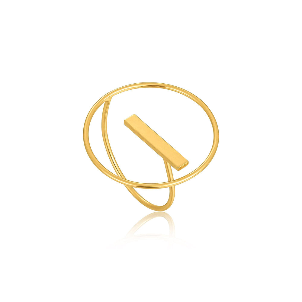 Gold Modern Circle Adjustable Ring
