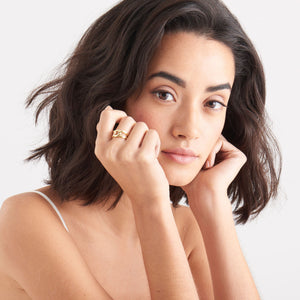 
            
                Load image into Gallery viewer, Gold Wide Curb Chain Adjustable Ring
            
        