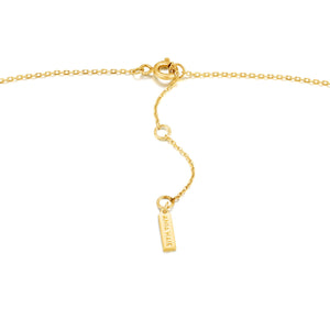 Gold Mother Of Pearl Emblem Necklace